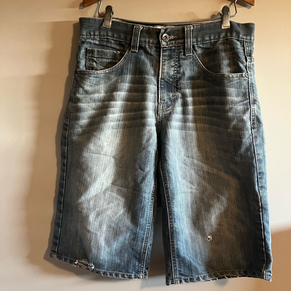 Avirex Blue Skater Denim Jean Shorts Size 30